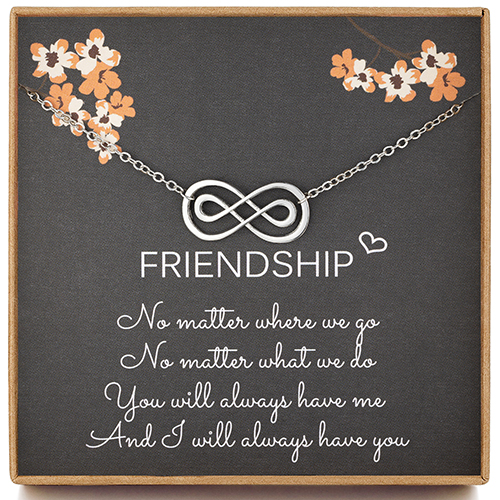 Sterling Silver Infinity Necklace for Friend